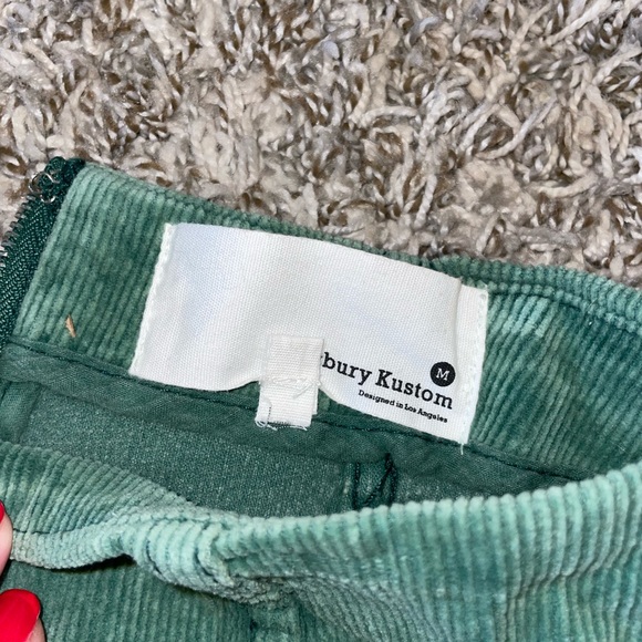 Green corduroy mini skirt - size M - Picture 2 of 2